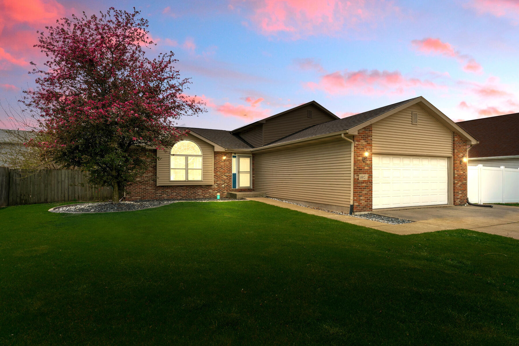 Enhanced real estate photo editing showing twilight and image retouching work